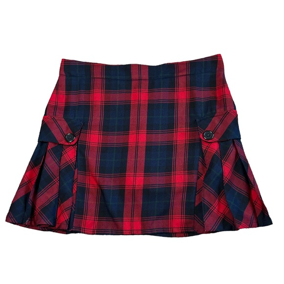Lands' End School Uniform Girls Plaid Pleated Skort Sz. 3 Juniors‎ - Picture 1 of 11
